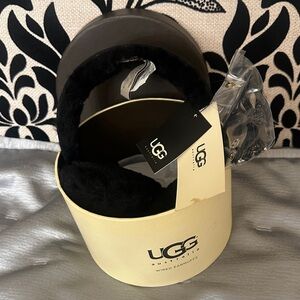 UGG Black Plush Wired Earmuffs Brand New women’s